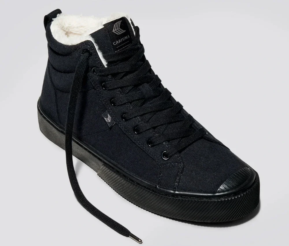 Cariuma OCA Therma High Sneaker Boots Mens 8 Womens 9.5 Black Suede NIB